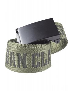 Men's belt // Jaquard Logo Belt blk/darkolive/blk