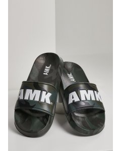 Slippers // AMK Soldier Slides dark green camo