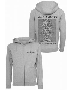 Men´s hoodie zipper // Merchcode Joy Division UP Zip Hoody heather grey