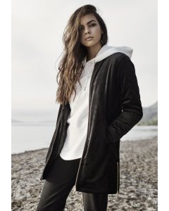 Women´s jacket // Urban classics Ladies Long Velvet Jacket black