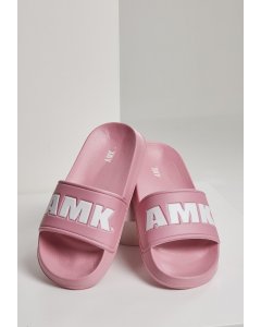 Slippers // AMK Slides pink/wht