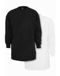 UC Men / Tall Tee L/S 2-Pack black+white