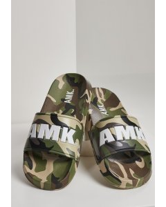 Slippers // AMK Soldier Slides green camo