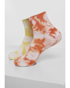 Socks // Urban classics Tie Dye Socks Short 2-Pack orange/yellow