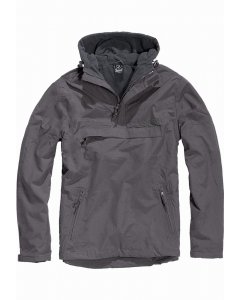 Men´s jacket // Brandit Fleece Pull Over Windbreaker charcoal