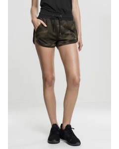 Shorts // Urban classics Ladies Camo Hotpants olive camo/blk
