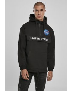 Men´s hoodie half-zipper // Mister Tee NASA Definition Pull Over Hoody black