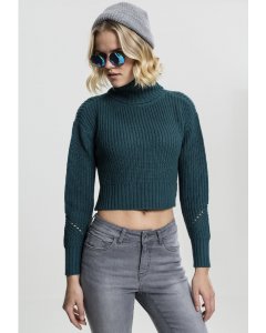 Women´s sweater // Urban classics Ladies HiLo Turtleneck Sweater teal