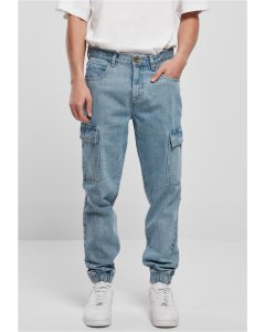 Men's jeans // Southpole / Southpole Denim With Cargo Pockets retro l.blue destr