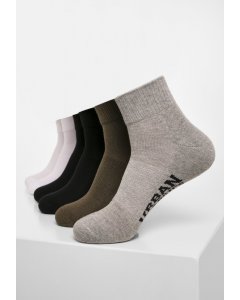 Socks // Urban classics High Sneaker Socks 6-Pack black/white/grey/olive