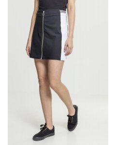 Women skirt // Urban classics Ladies Zip College Skirt blk/wht