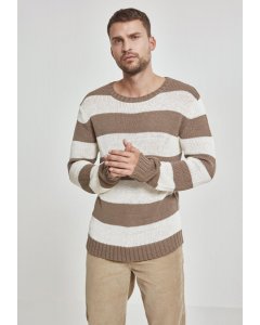 Men´s pullover  // Urban Classics Striped Sweater beige/offwhite
