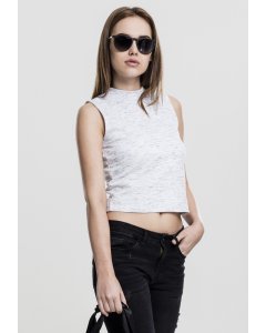Women´s T-shirt waist  // Urban classics Ladies Space Dye Top wht/blk