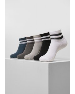 Urban Classics Accessoires / Sporty Half Cuff Logo Socks 5-Pack multicolor