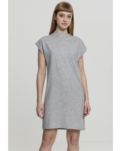 Woman dress // Urban classics Ladies Turtle Extended Shoulder Dress grey