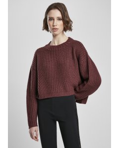 Women´s sweater // Urban classics Ladies Wide Oversize Sweater cherry