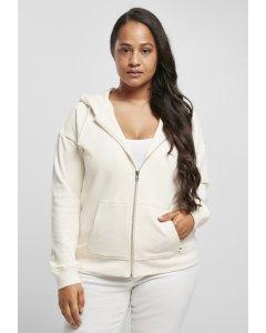 Women´s hoodie zipper // Urban classics Ladies Organic Terry Zip Hoody whitesand