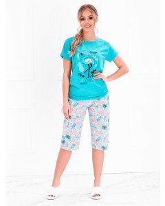 Women's pyjamas // ULR160 - turquoise