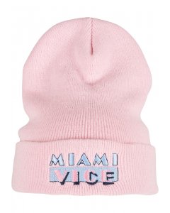 Cap // Merchcode Miami Vice  Logo Beanie baby pink