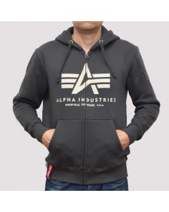 Alpha Industries/ Basic Zip Hoody grey