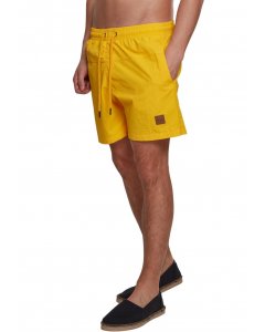 Swimsuit shorts // Urban Classics Block Swim Shorts chrome yellow