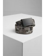 Men's belt // Urban classics Canvas Belts grey camo/black