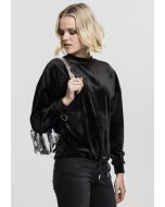 Women´s pullover // Urban classics Ladies Oversized Velvet Crew black