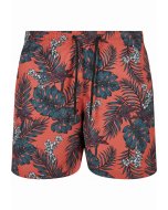 Swimsuit shorts // Urban Classics Pattern Swim Shorts dark tropical aop
