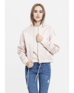 Women´s jacket // Urban classics Ladies Satin Kimono Blouson light pink