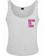 Women's top // Mister Tee / Ladies Waiting For Friday Box Tank heather grey