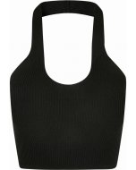 Women´s sleeveless T-shirt  // Urban classics Ladies Rib Knit Crossed Neckholder