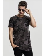 Men´s T-shirt short-sleeve // Urban Classics Camo Shaped Long Tee dark camo