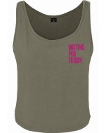 Women´s tank top  // Mister Tee / Ladies Waiting For Friday Box Tank olive
