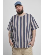 Men´s T-shirt short-sleeve // Urban classics Printed Oversized Bold Stripe Tee vintageblue