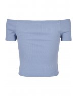 Women´s T-shirt  // Urban classics Ladies Off Shoulder Rib Tee violablue