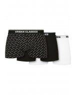 Men's boxers // Urban classics Organic Boxer Shorts 3-Pack script black+black+wh