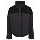 UC Ladies / Ladies Oversized Diamond Quilt Puffer Jacket black