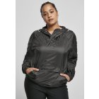 UC Curvy / Ladies Transparent Light Pull Over Jacket black