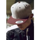 Baseball cap // Flexfit Classic Snapback 2-Tone h.grey/maroon