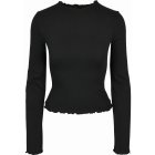 Women´s T-shirt long-sleeve // Urban Classics Ladies Rib Turtelneck Longsleeve black