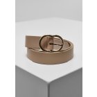 Women's belt // Urban Classics Small Ring Buckle Belt  beige/gold