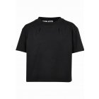 Kid`s t-shirt // Urban Classics / Girls Organic Oversized Pleat Tee black