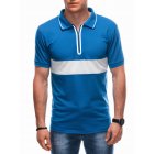 Men's plain polo shirt S1851 - blue