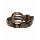 Men's belt // Urban Classics / Snake Synthetic Leather Ladies Belt beige/black