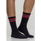 Urban Classics / Stripy Sport Socks 2-Pack black/firered/green