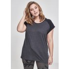Women´s T-shirt short-sleeve // Urban classics Ladies Contrast Raglan Tee charcoal/black