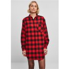 Women's shirt // Urban Classics / Ladies Oversized Check Flannel Shirt Dress bla