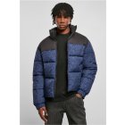 Men´s jacket // Urban Classics / AOP Retro Puffer Jacket darkblue damast aop