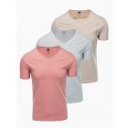 Set of V-NECK cotton shirts 3-pack - mix V14 Z29