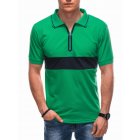 Men's plain polo shirt S1851 - green